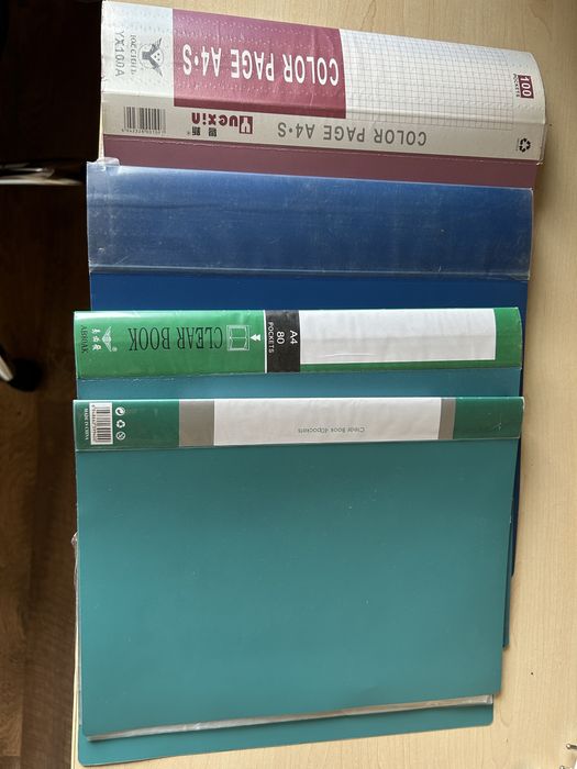 Канцелярские Папки с файлами на 100, 80, 40 штук