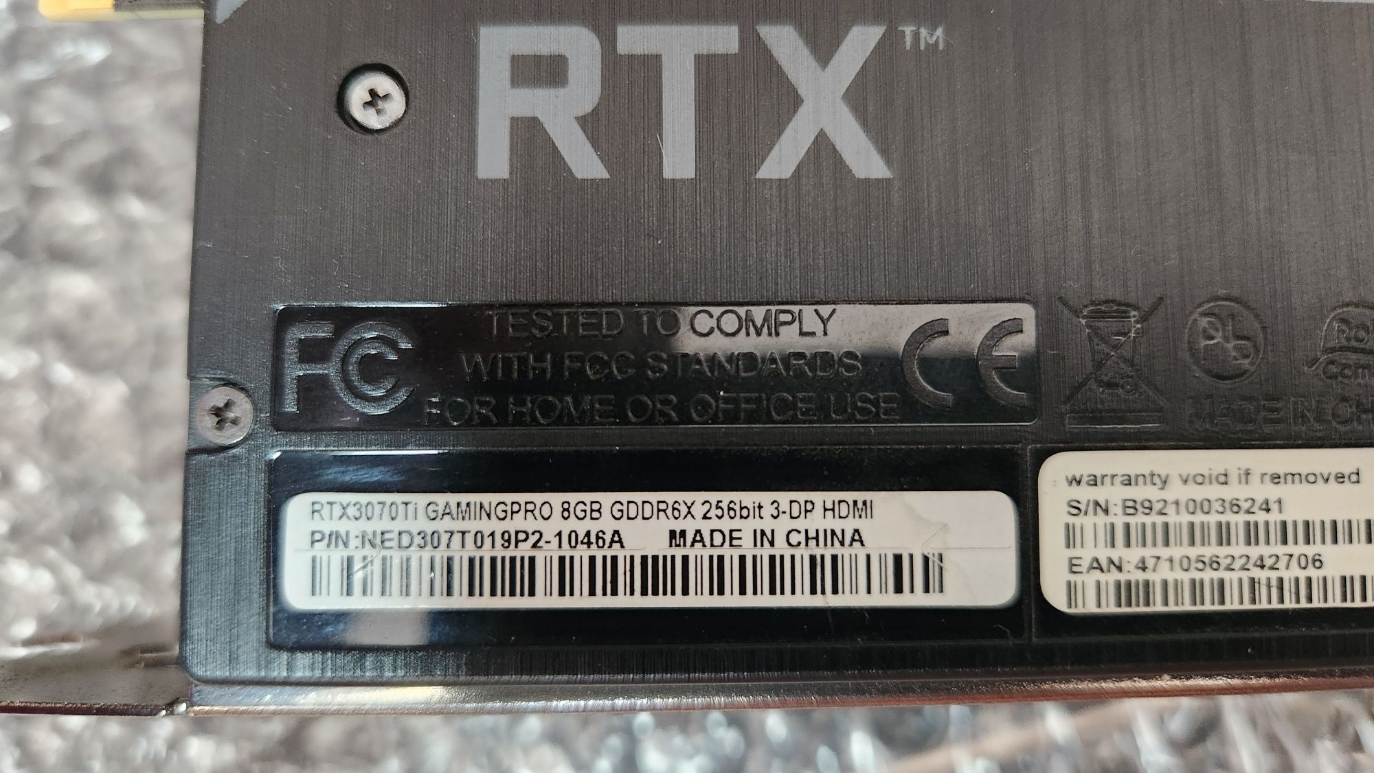 PALIT Gaming Pro 3070Ti