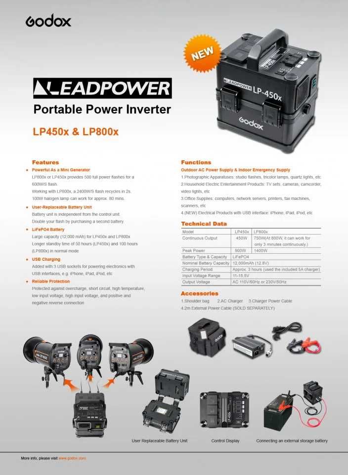 Invertor de putere Godox Leadpower LP800X