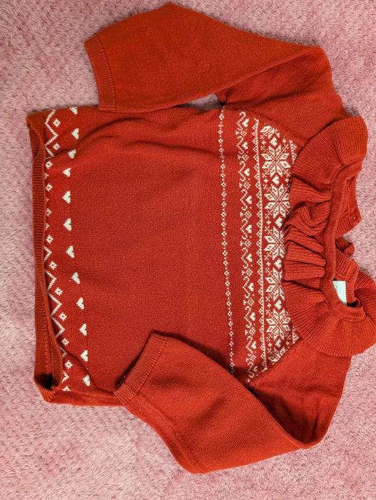 Пуловер Next и Mayoral червен 12-18 м и 2-3 г