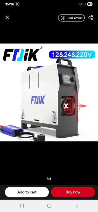 Incalzitor Diesel Portabil Bluetooth FDIK 8kw 12,24,220V nou cu toate