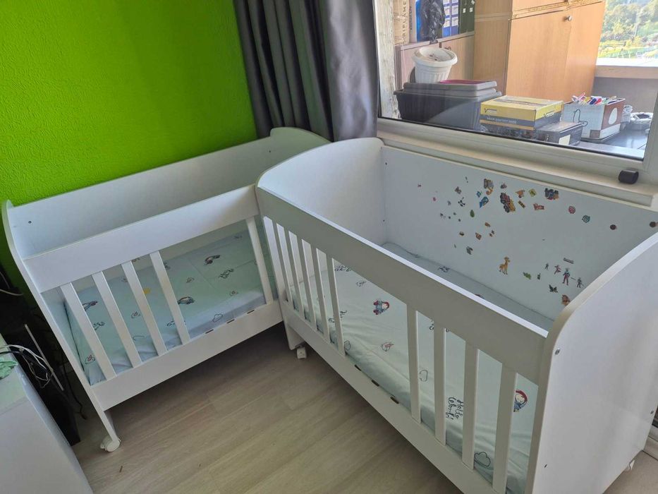 -50% Бебешко легло с колела 60X120 см + Матрак 60/120 см+ Подарък
