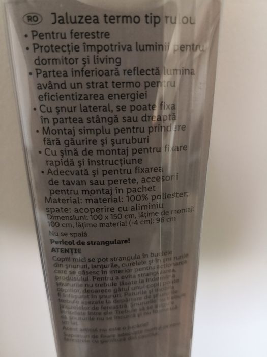 Jaluzea termo tip rulou