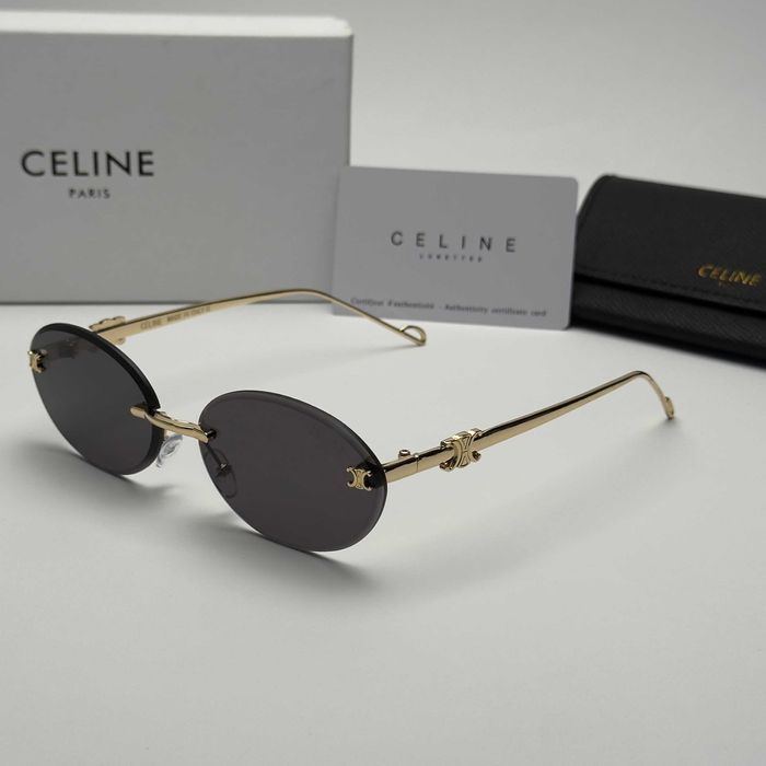 Дамски слънчеви очила Celine Oval Gold Edition нови, UV 400 защита New