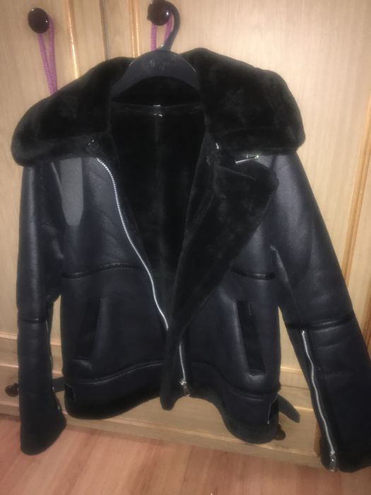 Geaca piele cu blana,femei