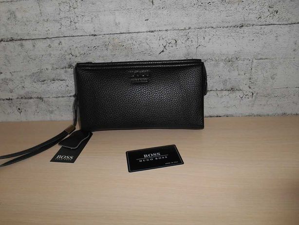 Hugo Boss  portofel clutch bag bărbați femei piele, Italia 9097