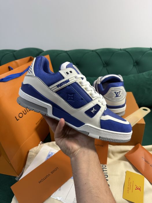 Adidasi Louis Vuitton Trainer piele naturala Full Box colectie noua