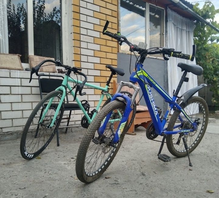 Шоссейный и простой велосипед