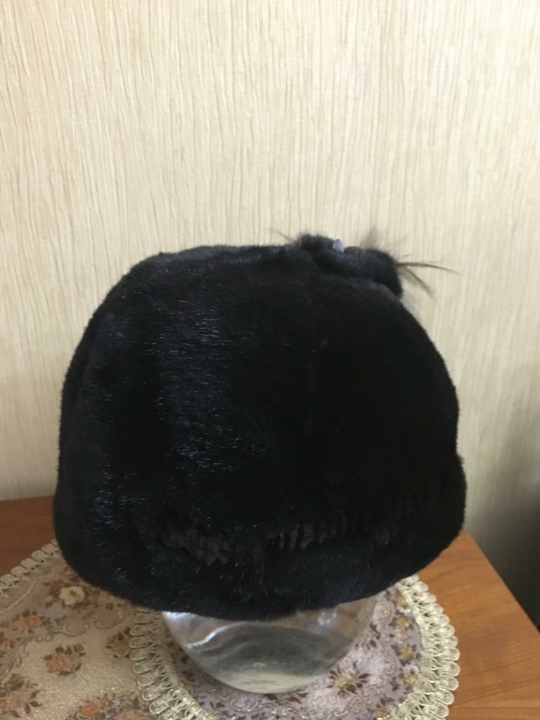 Норковая шапка 54 см