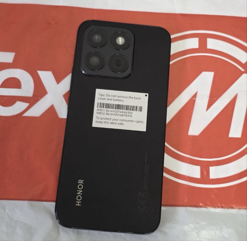 КАТО НОВ 256GB Honor X8c Техномаркет Гаранция 2027г. Black / Черен