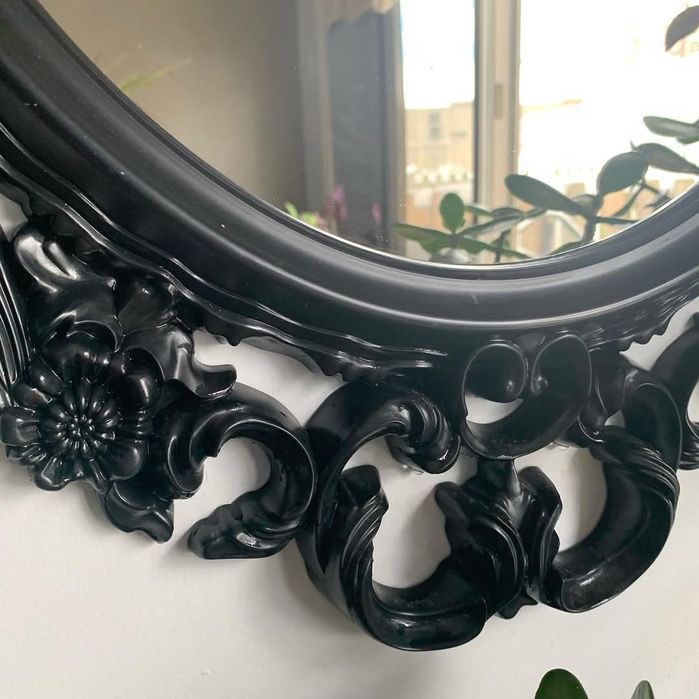 Огледало бароков стил икеа ikea ung drill черно baroque баня антре