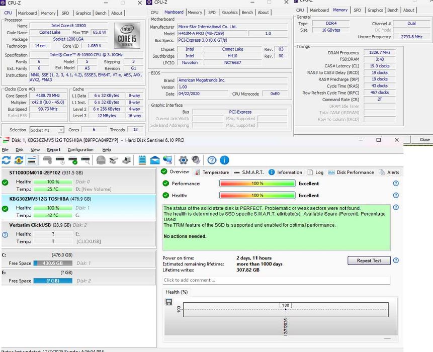 PC i5 10500, 16 GB RAM, 512 SSD