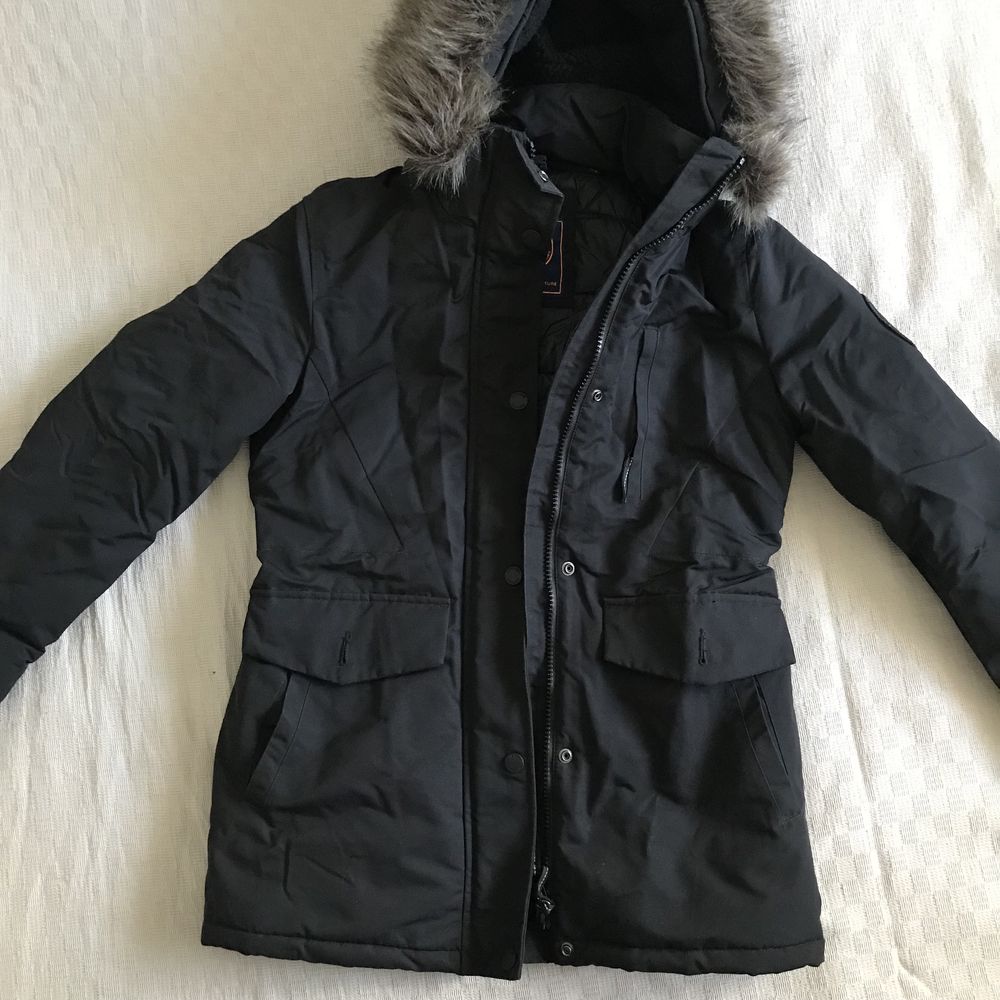 Geaca Parka Superdry S | haina jacheta dama neagra iarna