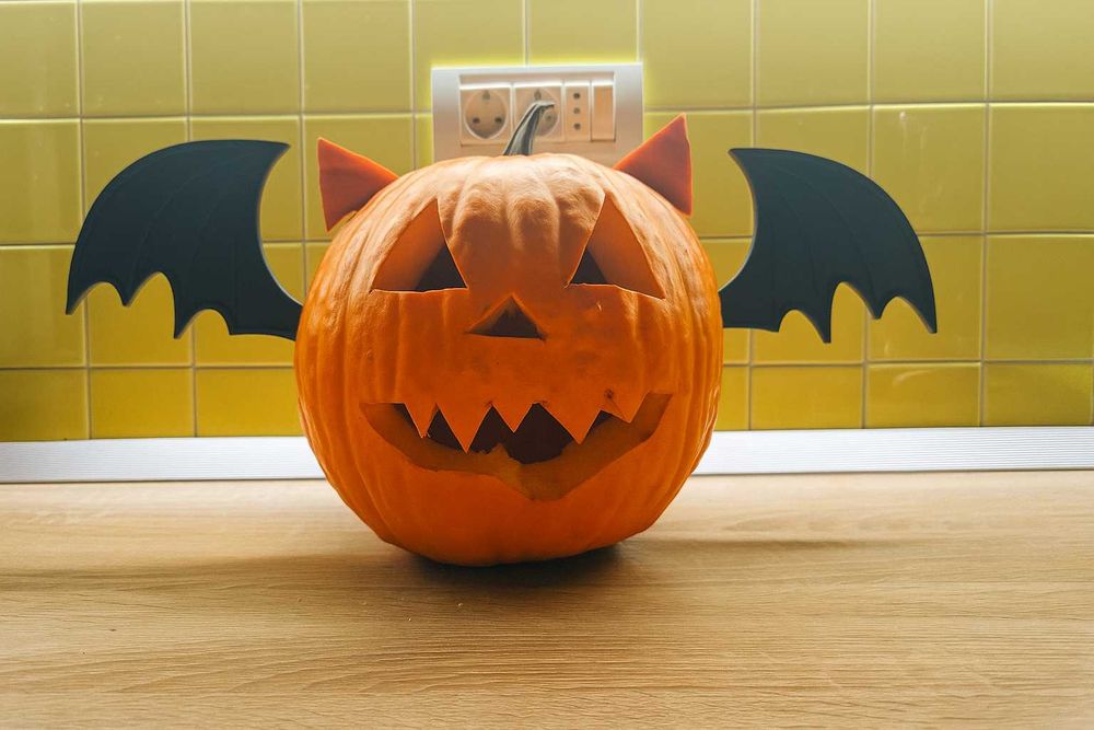 Aripi de liliac 3D pentru dovleac – Decor de Halloween