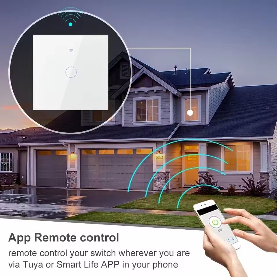Tuya / Smart Life WiFi ключ за осветление ДВА кръга (тач-панел)