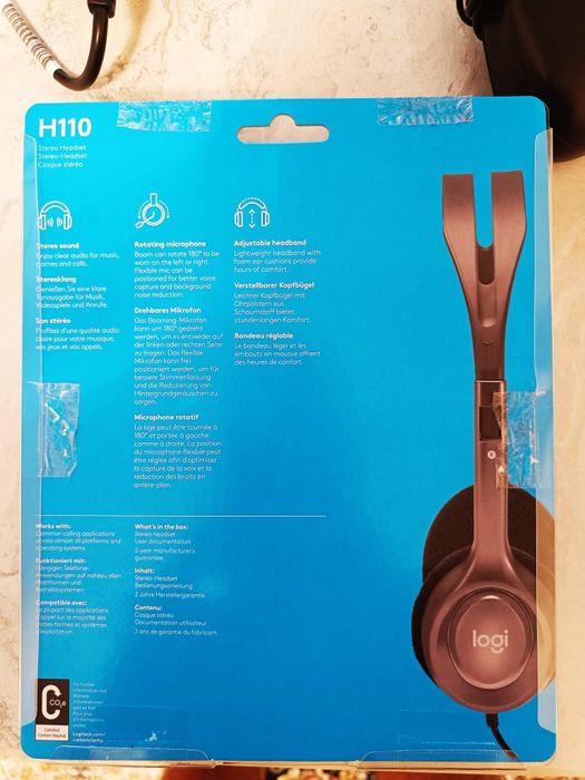 Наушники Logitech H110 для работы и развлечений