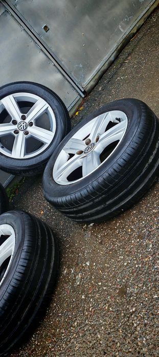 Jante R16 Vw 5x112 cu anvelope vara noi 205/55 R16 schimb cu R18