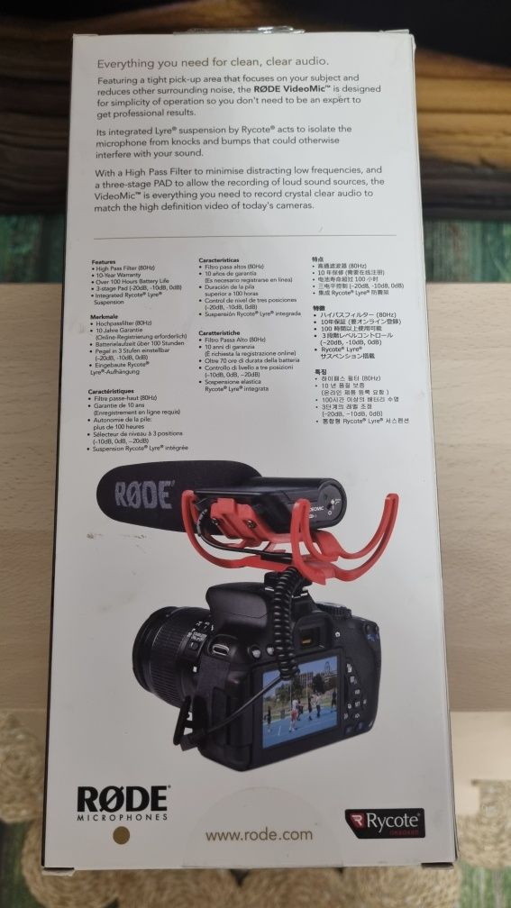 Microfon Rode Rycote Videomic - pentru DSLR nefolosit