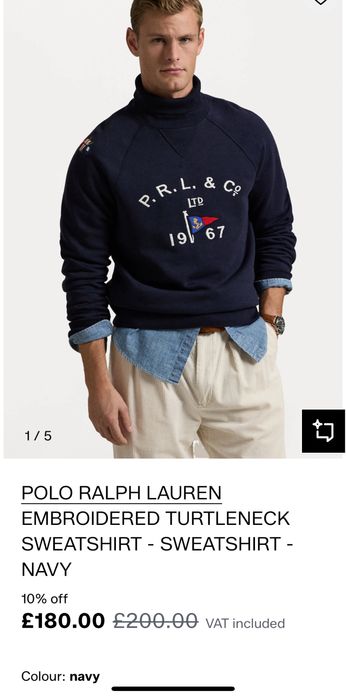 Мъжко! Чисто нов оригинален пуловер Polo Ralph Lauren TurtleNeck