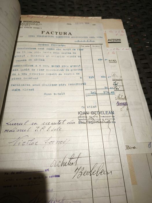 Dosar cheltuieli intretinere schituri Jud Sibiu 1934