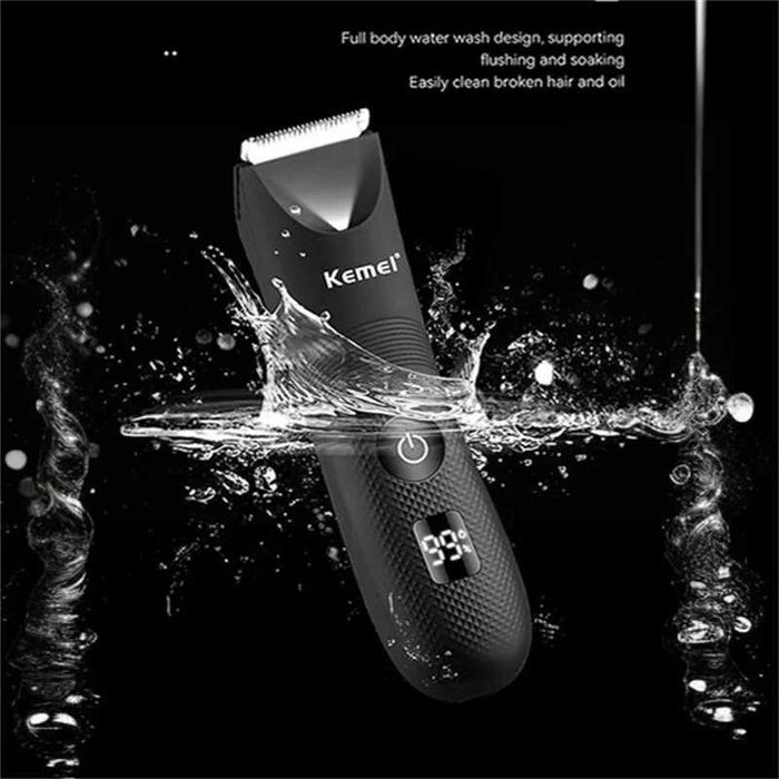 Kemei-1840 Inghinal, barba si corp, wireless, lumina led, 6000 rpm