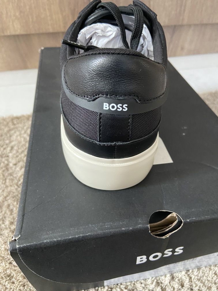 Sneakers Hugo Boss Jhon Tenn Canvas Lace-Up marime 45 Noi