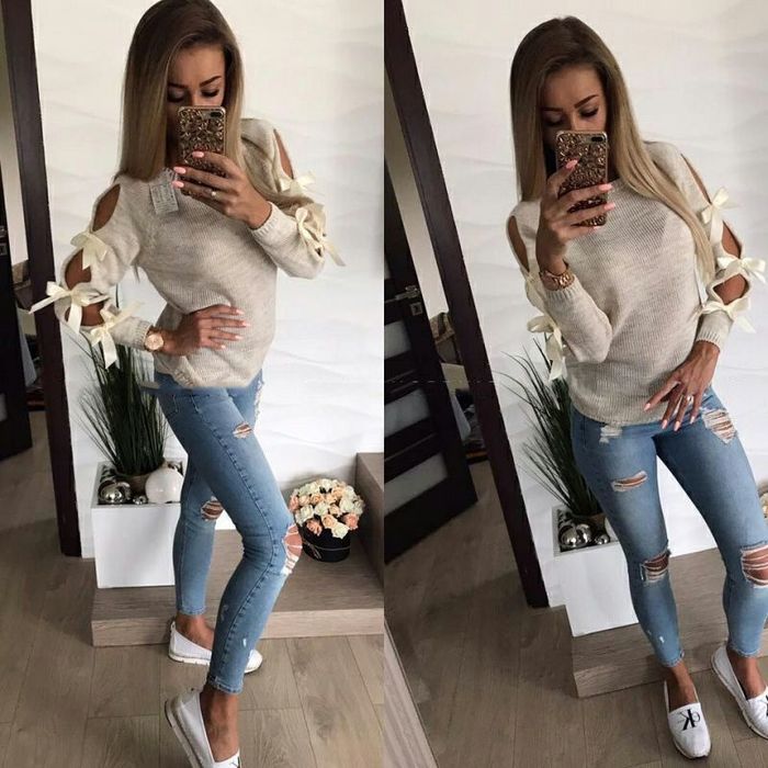 Pulovere dama cu fundite