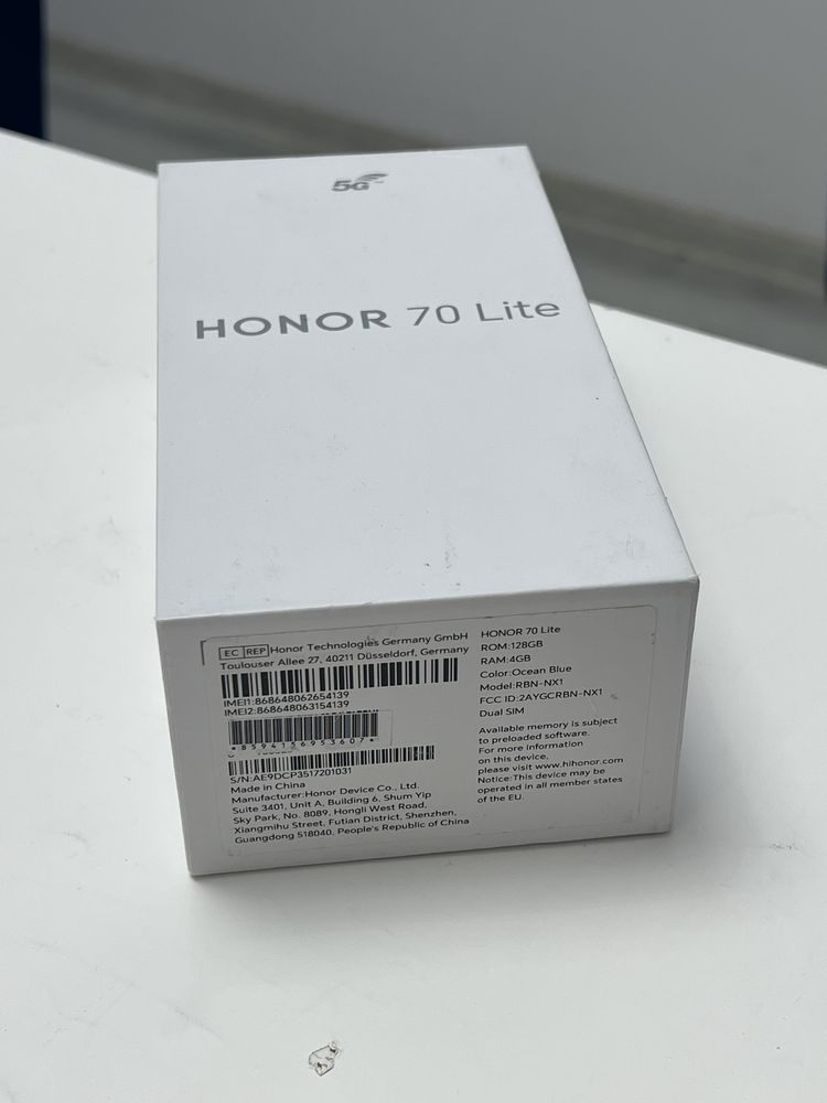 Honor 70 Lite, Dual SIM, 128GB, 4GB RAM, 5G, Ocean Blue