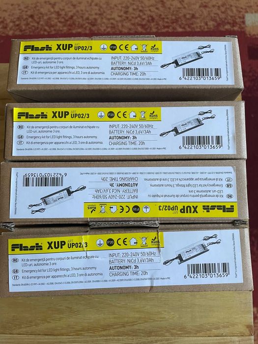 Kit Emergenta Arelux XUp Led UP02/3 - KIT EMERGENTA LED 3H