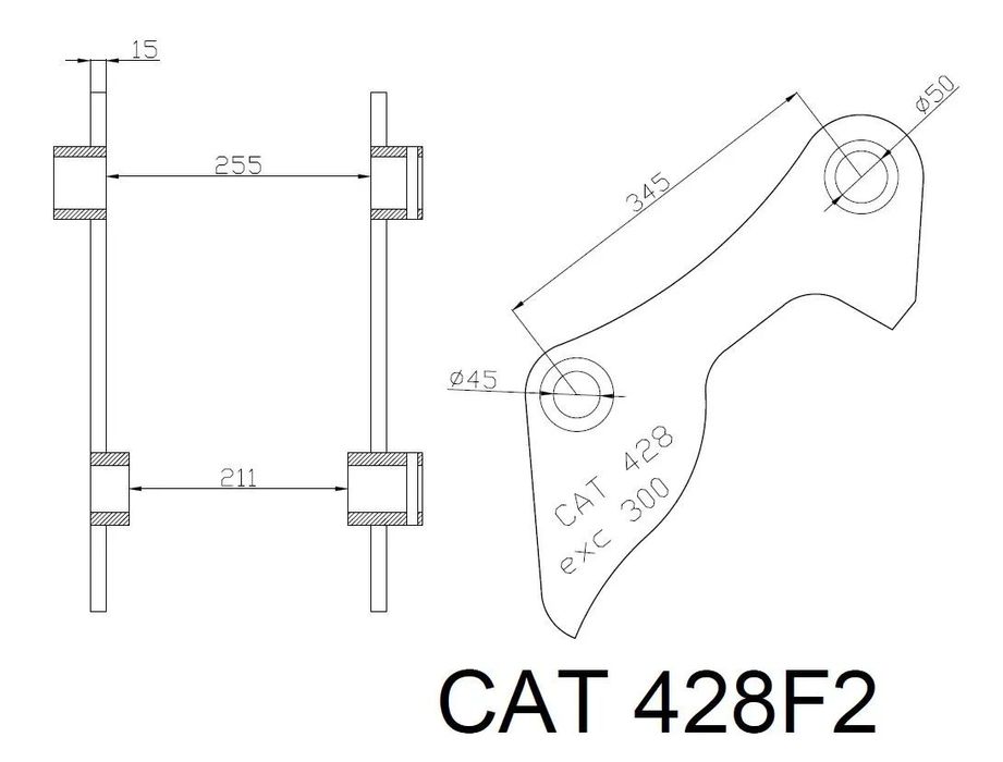 Cupla rapida mecanica buldoexcavator CAT 428