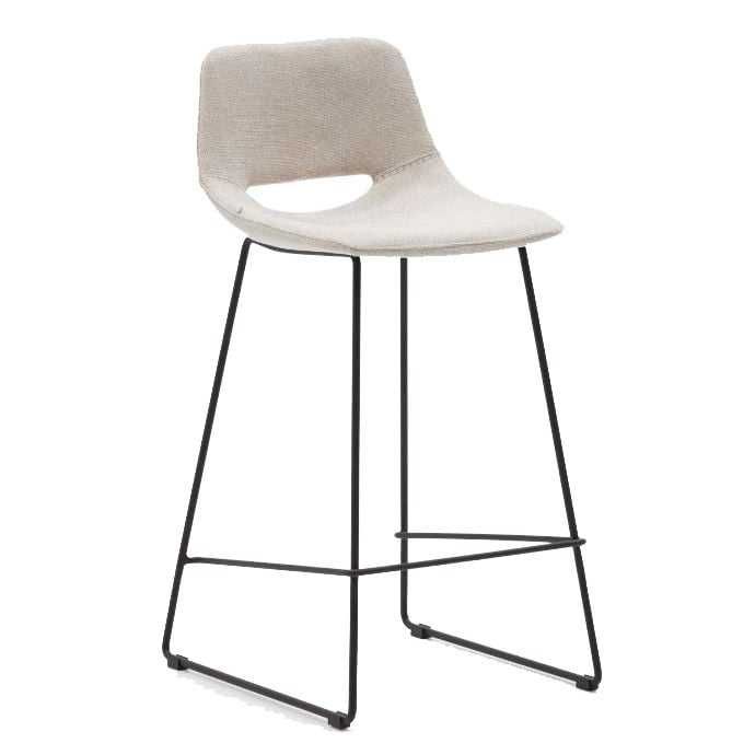 Set 2 scaune bar bej din textil Zahara Low Kave Home second hand