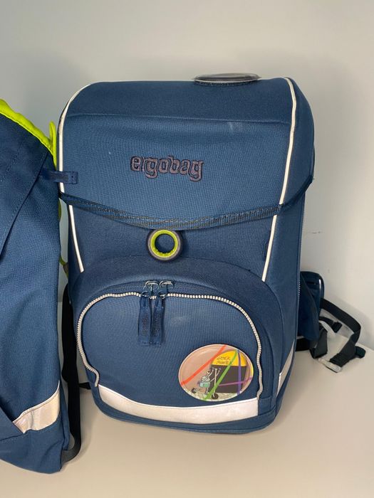 Ghiozdan Rucsac școlar ergonomic Ergobag Cubo Set, set de 2 piese