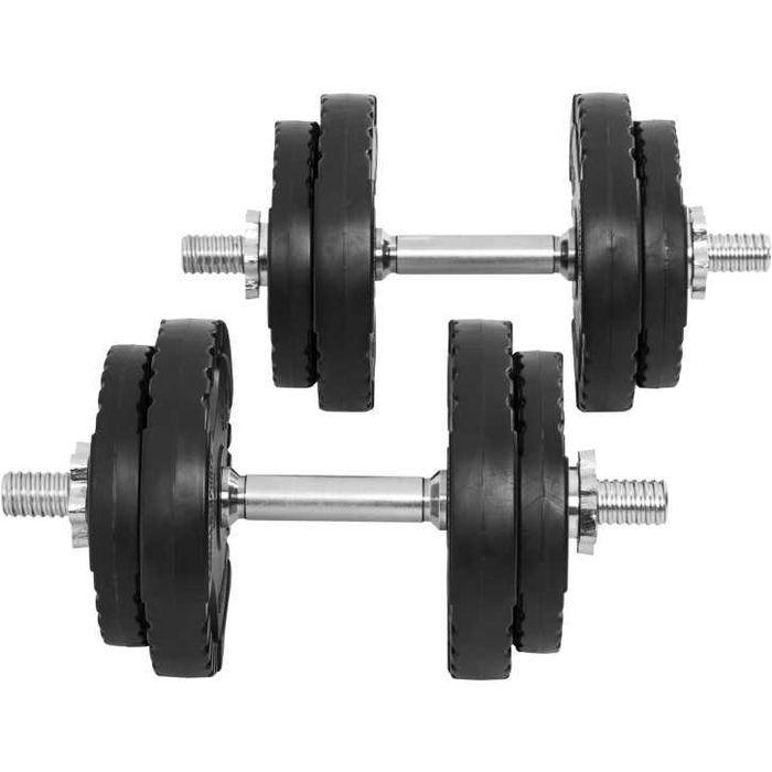 Set gantere reglabile din ciment cu grip de 20KG
