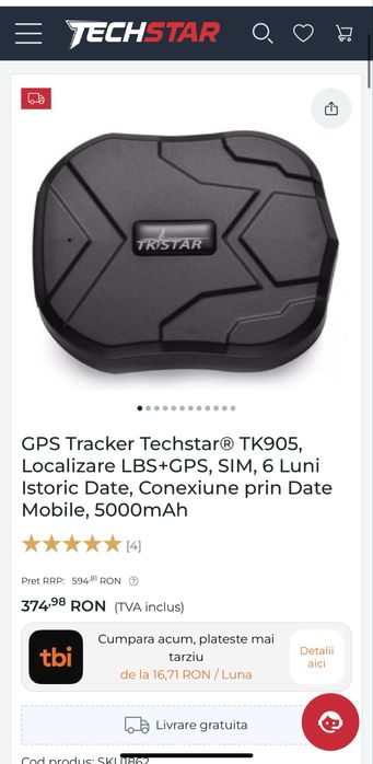 GPS Tracker Techstar Nou
