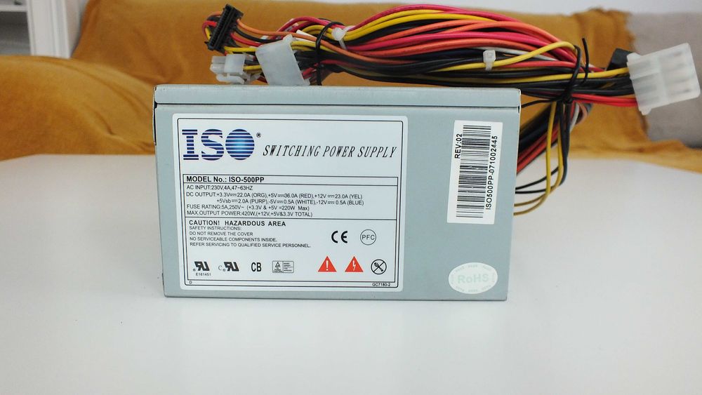 Sursa Dell N305P-06, 305W, 5x SATA, Sursa ISO-500PP, 420W, 2xSATA