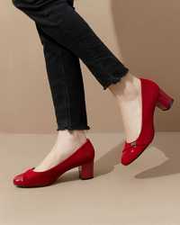 Дамски червени обувки на ток SL003