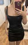 Rochie satinata neagra