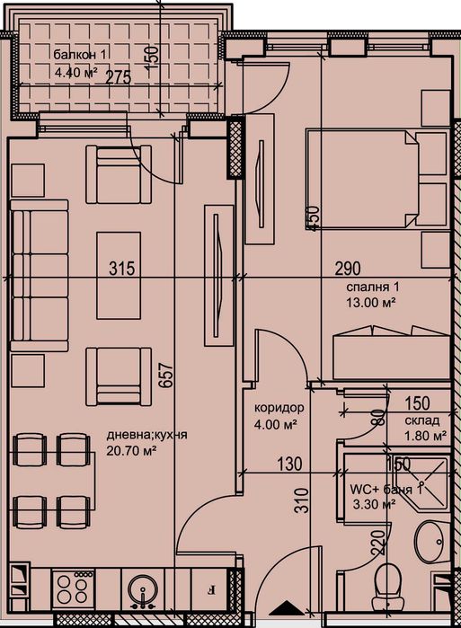 ПРЕД АКТ 16! Двустаен апартамент НОВА СГРАДА кв. Кършияка