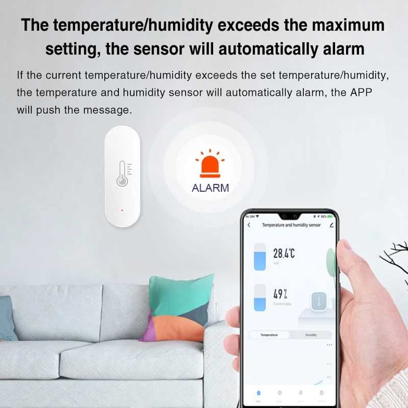 Wifi Senzor Temperatura Umiditate Control Telefon