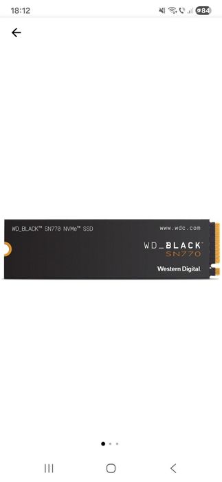 2TB WD BLACK SN770 Gen.4 NVMe M.2.