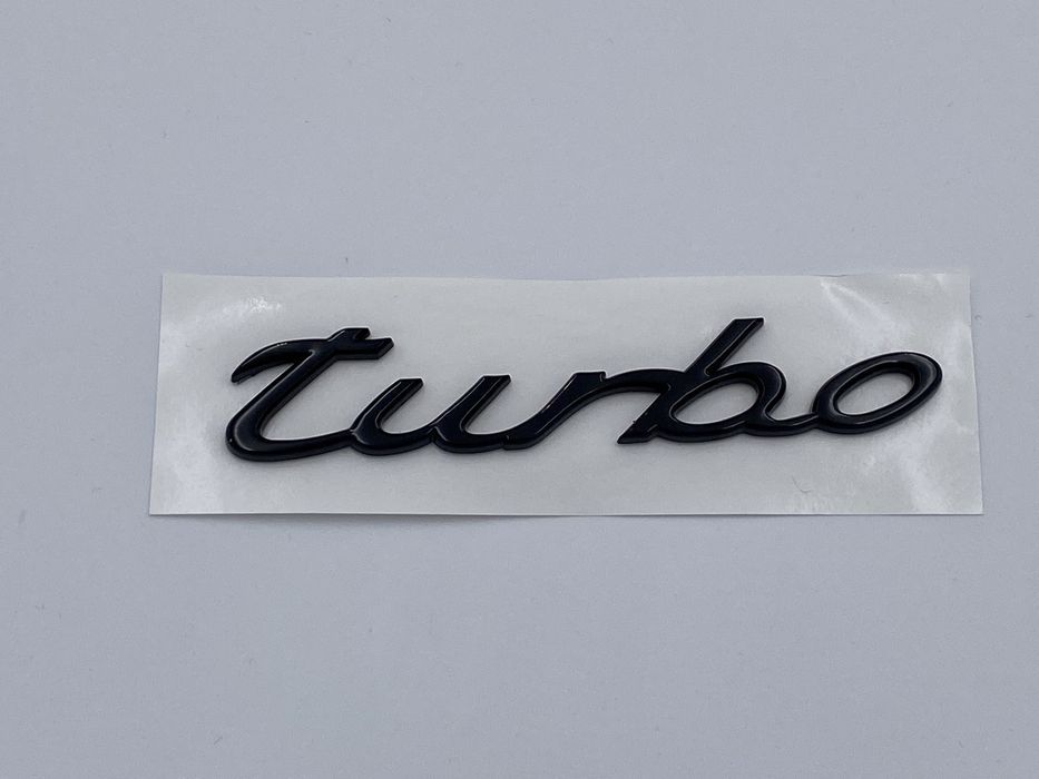 Emblema PORSCHE Turbo negru