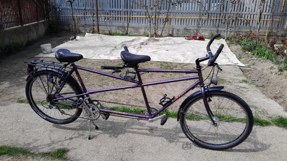 Bicicleta tandem Schauff, 2 adulti, 26 inchi, frana tambur, 21 viteze