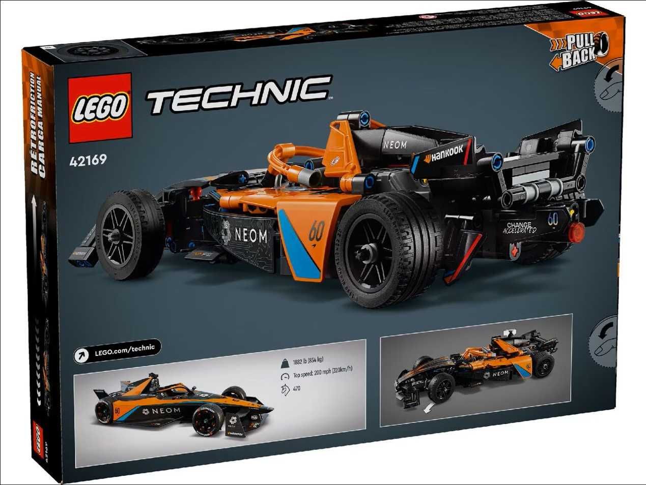 Новый Оригинальный LEGO Technic 42169 NEOM McLaren Formula E Race Car