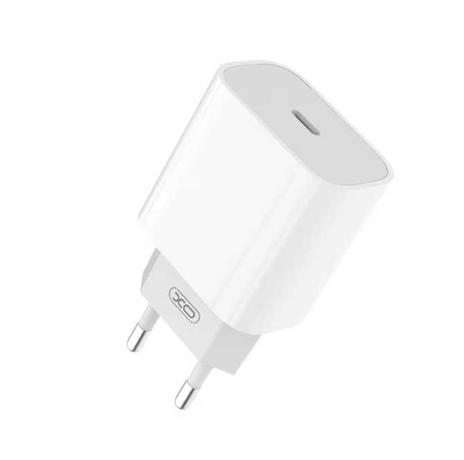 Incarcator Retea XO, 20W, 1xUSB-C, PD, White
