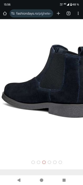 Ghete Geox Chelsea din piele întoarsă mărimea 45