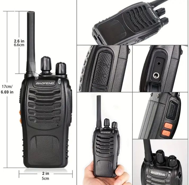 Walkie Talkie Set 2 Stații Radio Emisie recepție 16 Canale / 4km