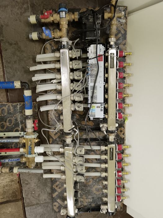 Sistem complet încălzire pardoseală 11 zone, pompă Wilo,automatizare A