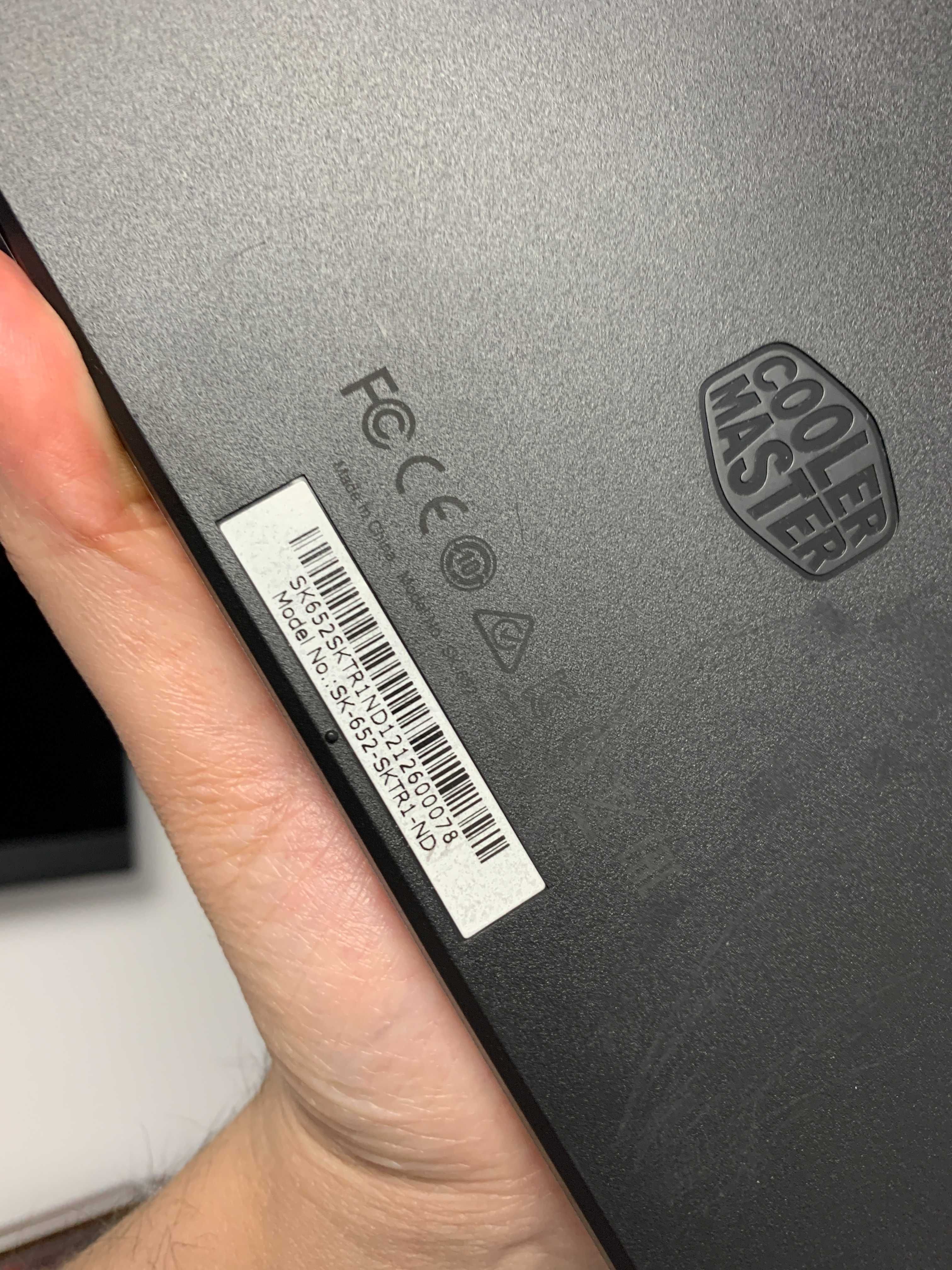 Tastatura mecanica Cooler Master SK652 RGB Alba cu switch rosu liniar