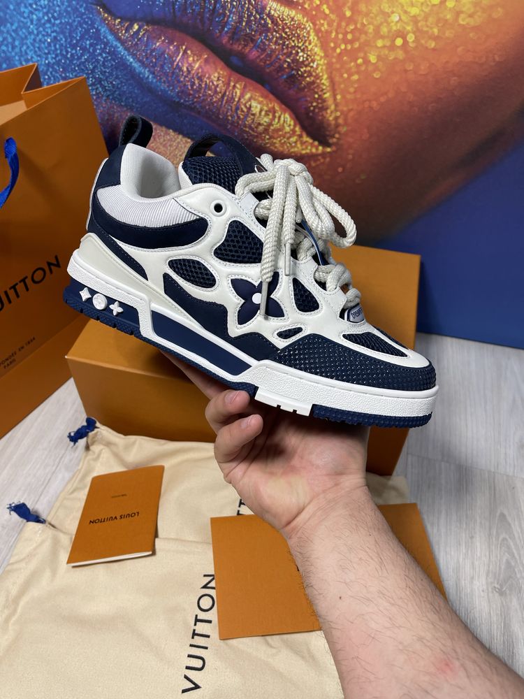 Adidasi Louis Vuitton Skate piele naturala Full Box colectie noua