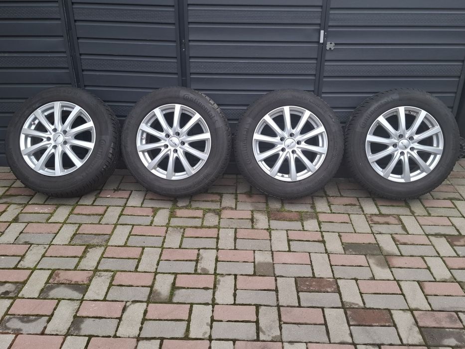 Set 4 jante 5x112 cu anvelope de iarna 215 65 17 Continental  dot 2022